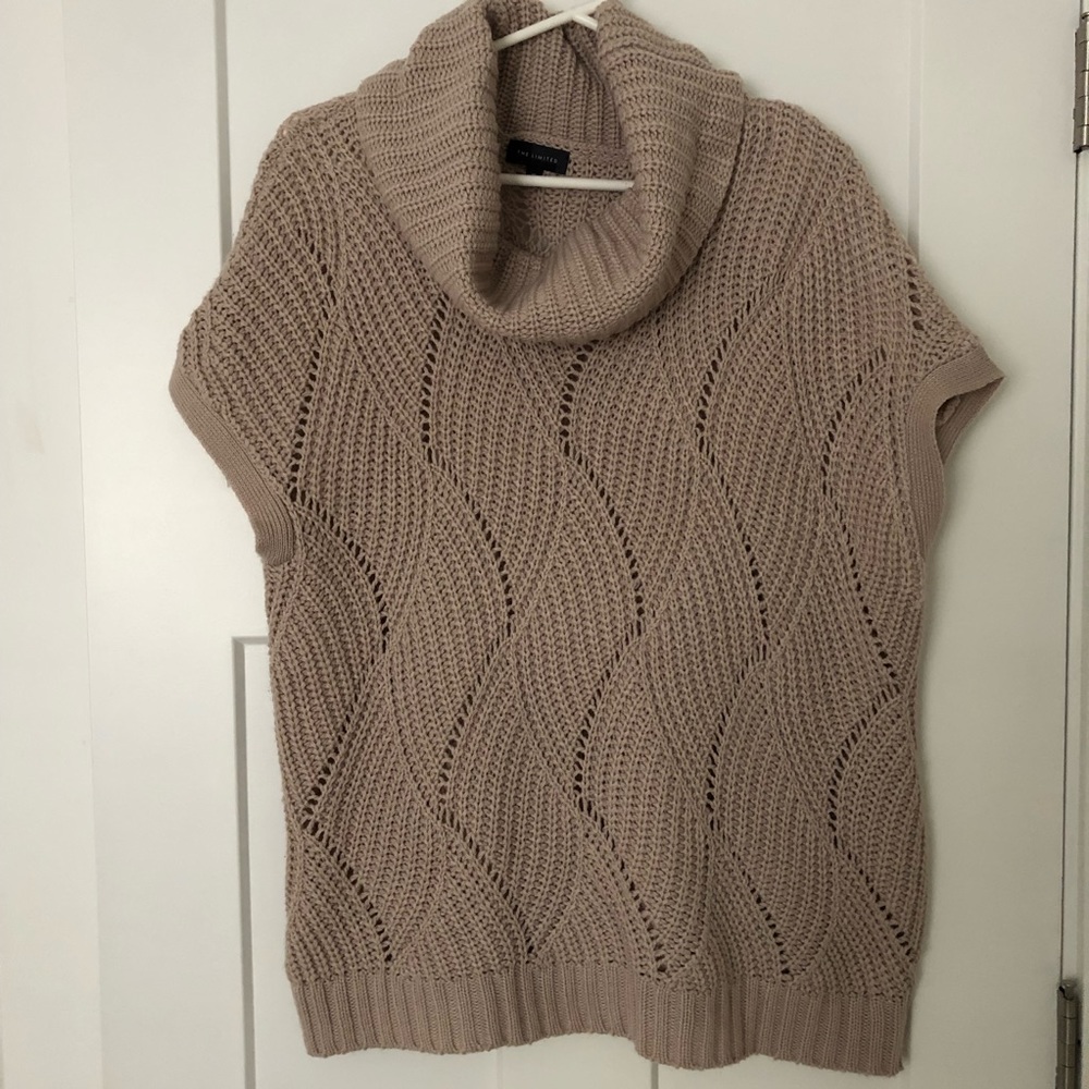 The Limited Women’s Sweater Size X-Small, Boxy, Cowl Neck, Cap Sleeve, Blush